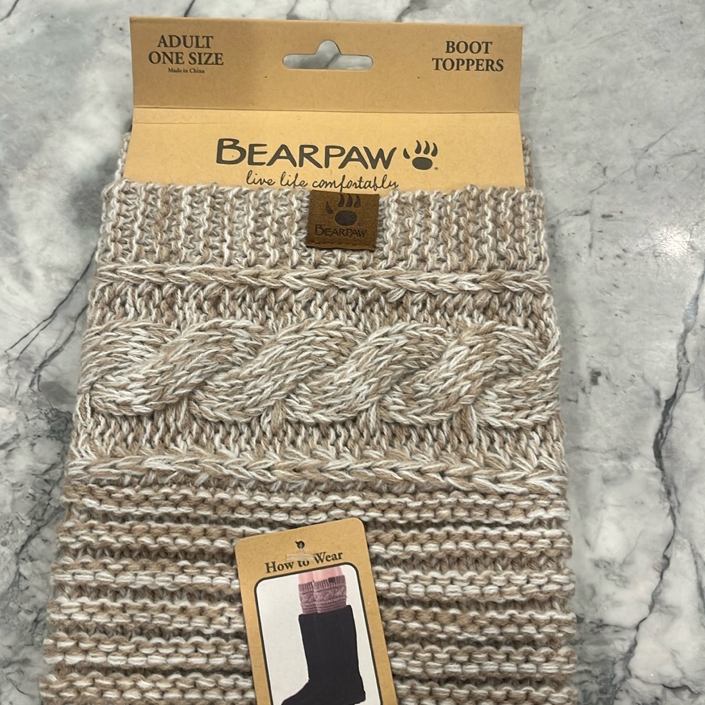 Bearpaw Knit Boot Toppers - - Picture 3 of 3